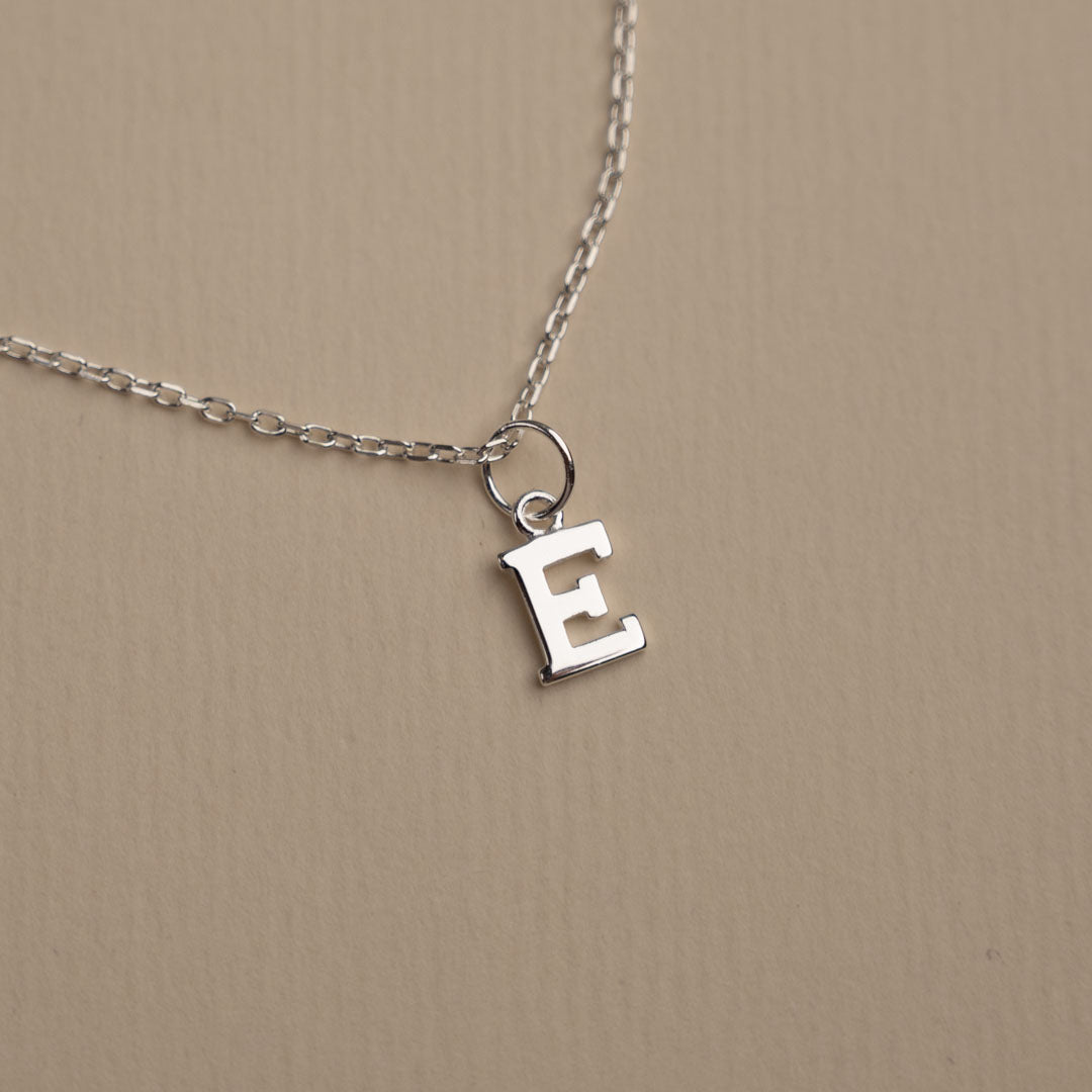 Elegant Nadia Silver Letter Pendant Necklace