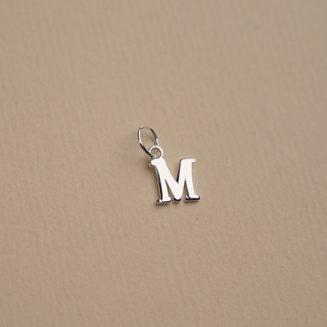 Elegant Nadia Silver Letter Pendant Necklace