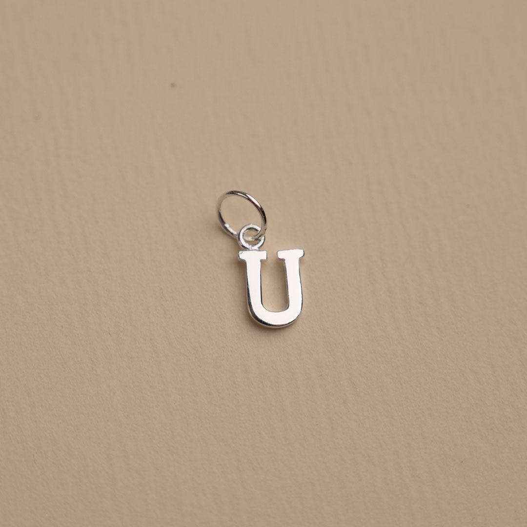 Elegant Nadia Silver Letter Pendant Necklace