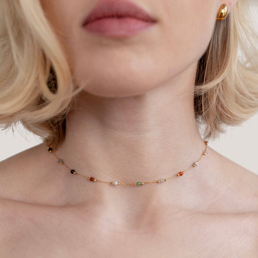 Lala Elegant Pearl & Stone Necklace