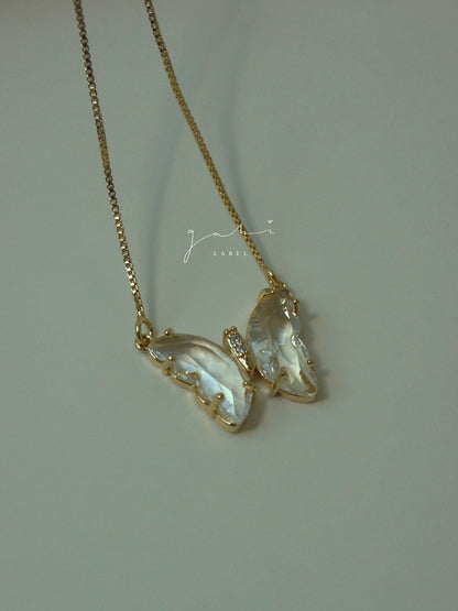 Evelyn Elegant Crystal Butterfly Necklace