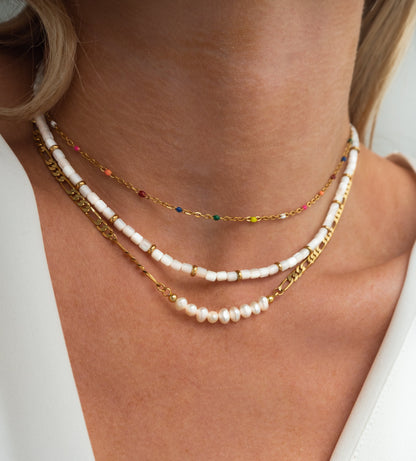Alba Elegant Rainbow & Gold Necklace
