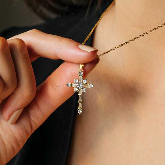 Shining Star Holy Cross Necklace
